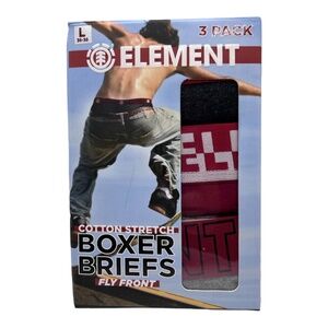 Element Cotton Stretch Men's Boxer Briefs With Fly Front